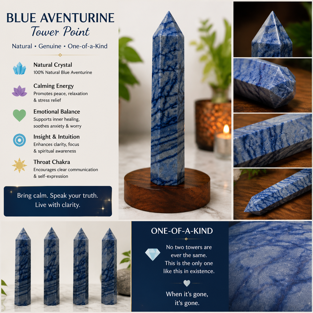 Natural Blue Sodalite Crystal Tower – 449g