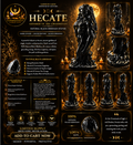 Hecate – Goddess of the Crossroads | Black Obsidian Sculpture