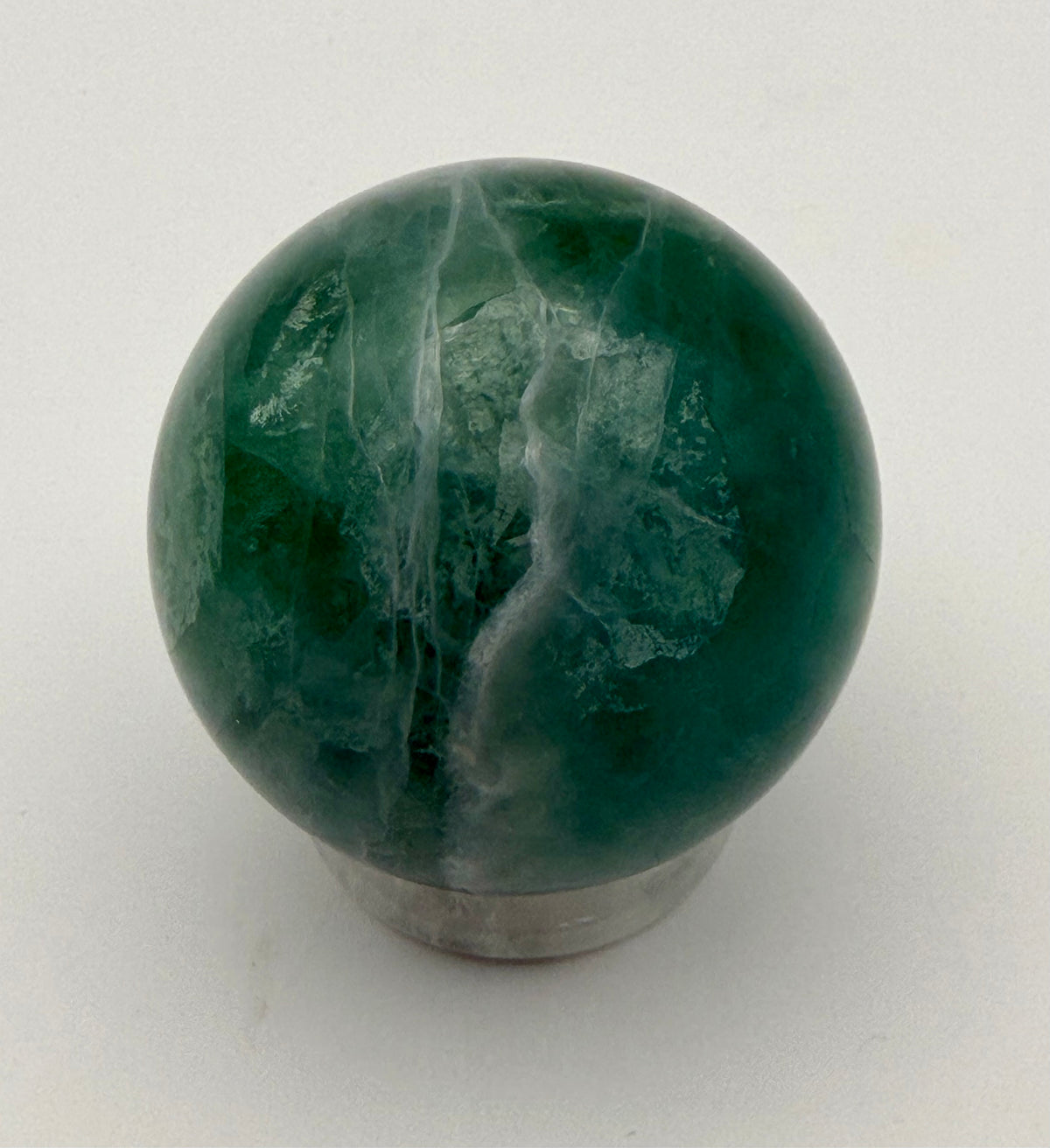 Emerald Veil | All Natural Green Fluorite Sphere
