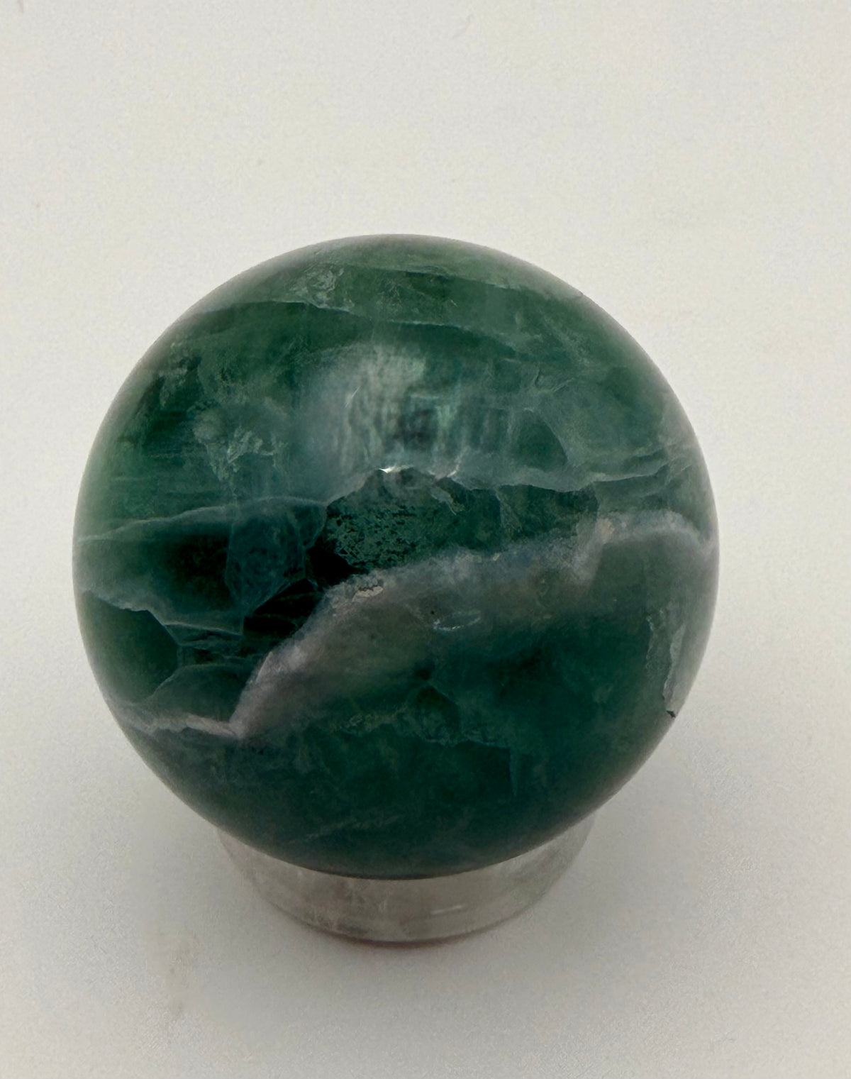 Emerald Veil | All Natural Green Fluorite Sphere