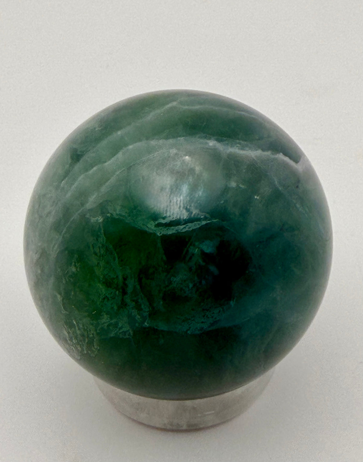 Emerald Veil | All Natural Green Fluorite Sphere