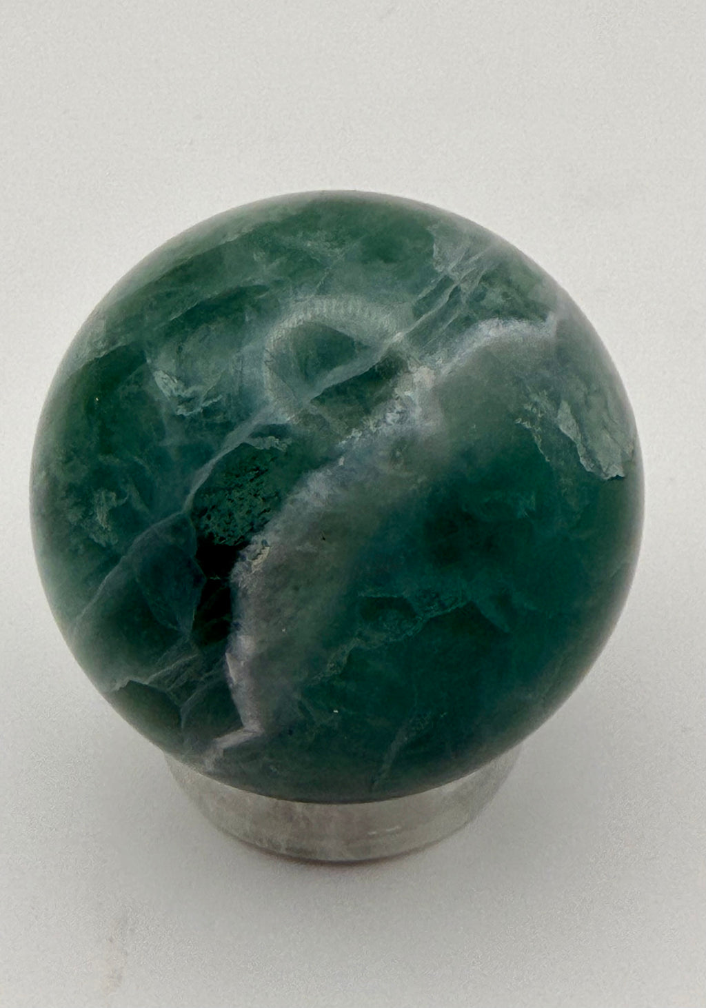 Emerald Veil | All Natural Green Fluorite Sphere