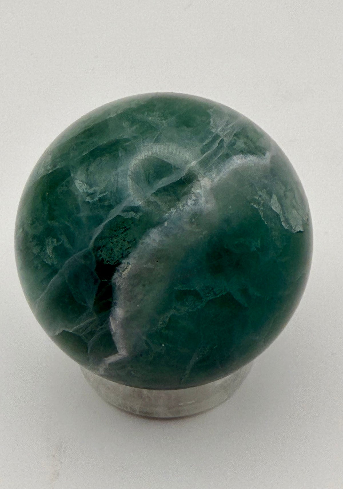 Emerald Veil | All Natural Green Fluorite Sphere