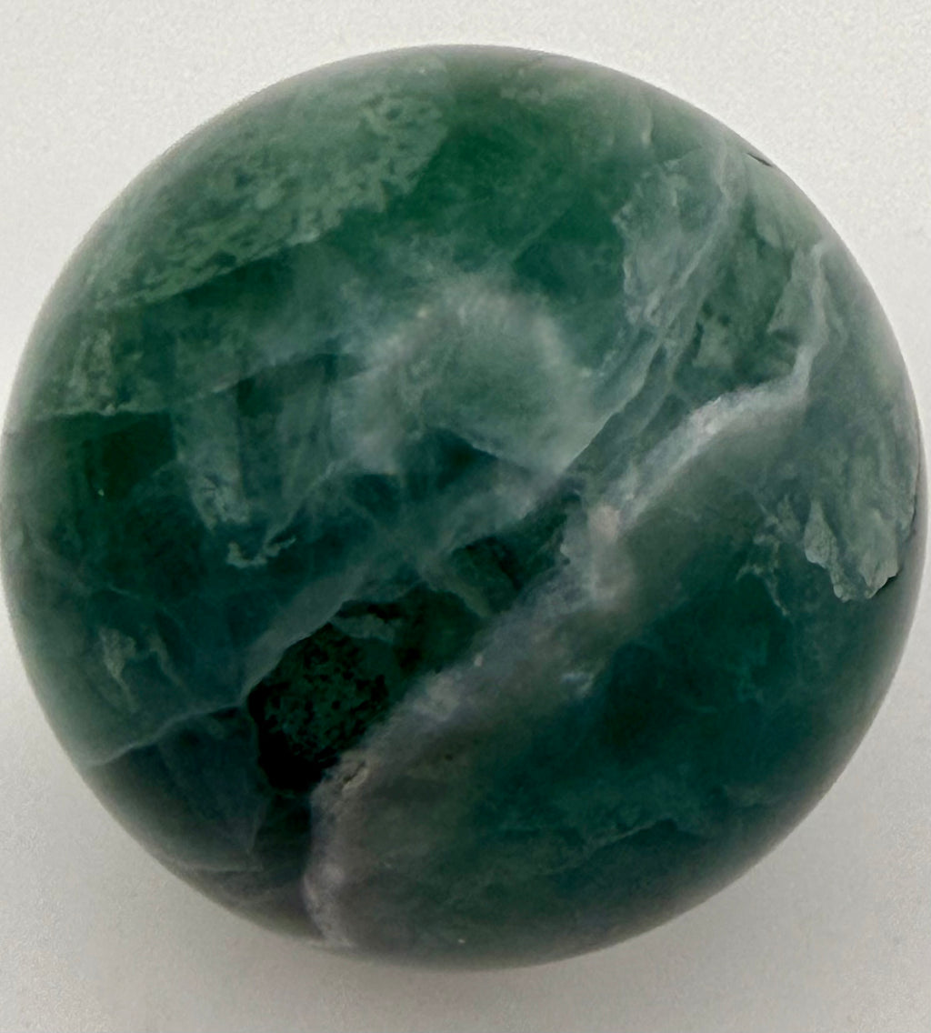 Emerald Veil | All Natural Green Fluorite Sphere