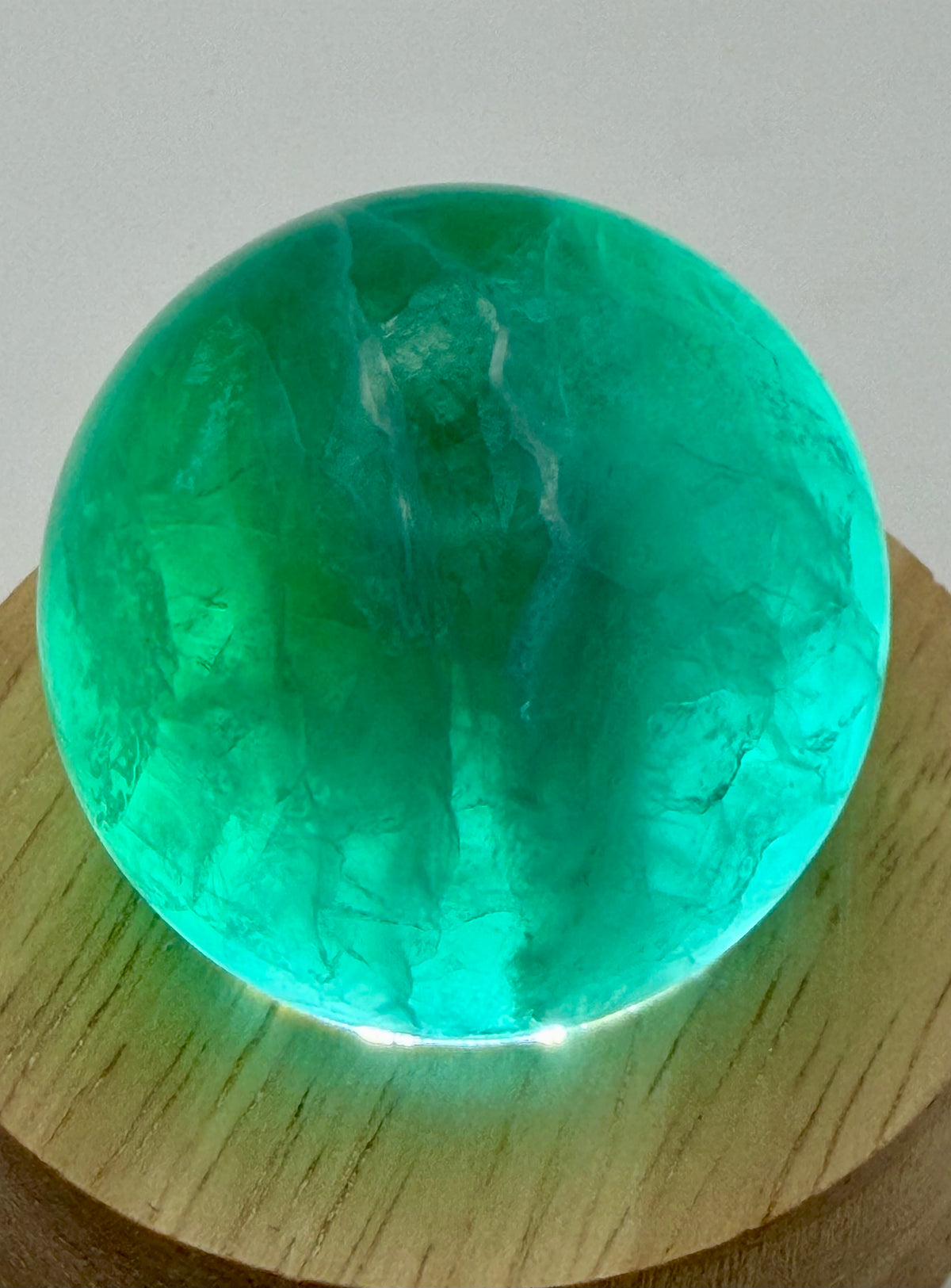 Emerald Veil | All Natural Green Fluorite Sphere