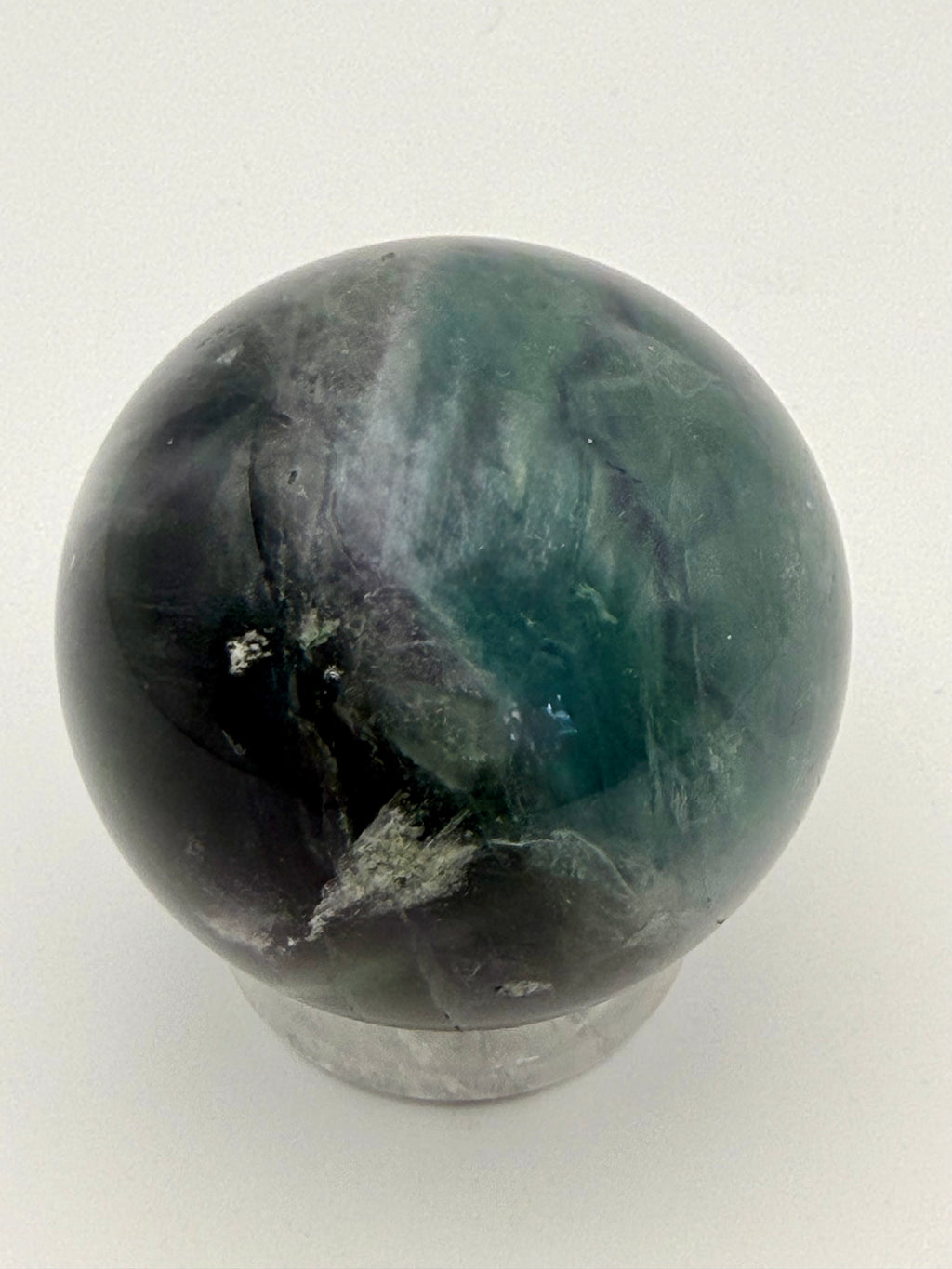 Twilight Veil | All Natural Rainbow Fluorite Sphere