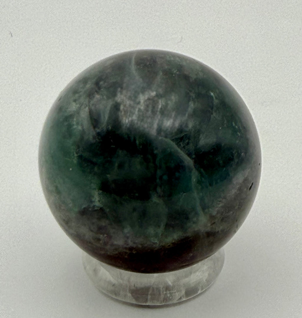 Twilight Veil | All Natural Rainbow Fluorite Sphere