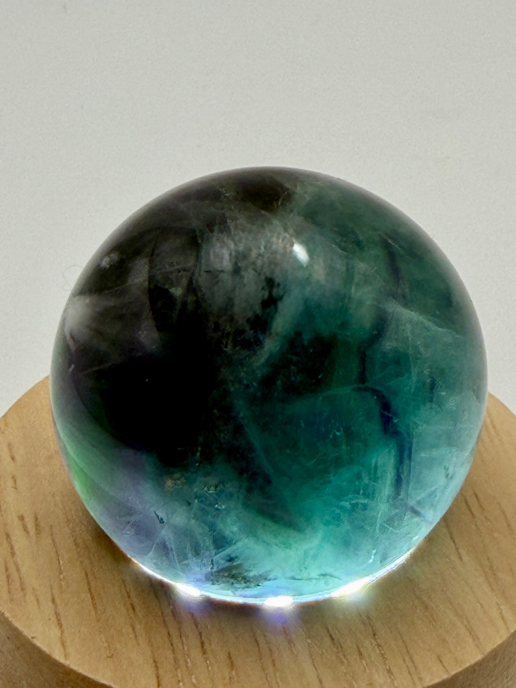 Twilight Veil | All Natural Rainbow Fluorite Sphere