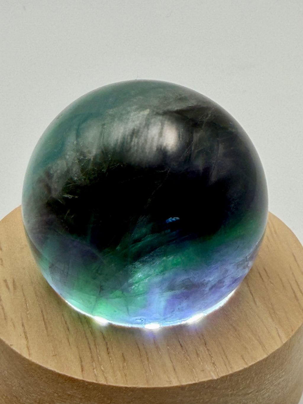 Twilight Veil | All Natural Rainbow Fluorite Sphere