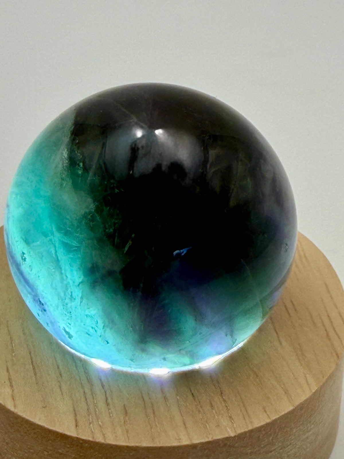 Twilight Veil | All Natural Rainbow Fluorite Sphere