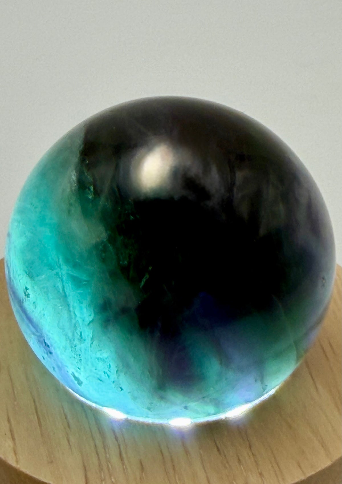 Twilight Veil | All Natural Rainbow Fluorite Sphere