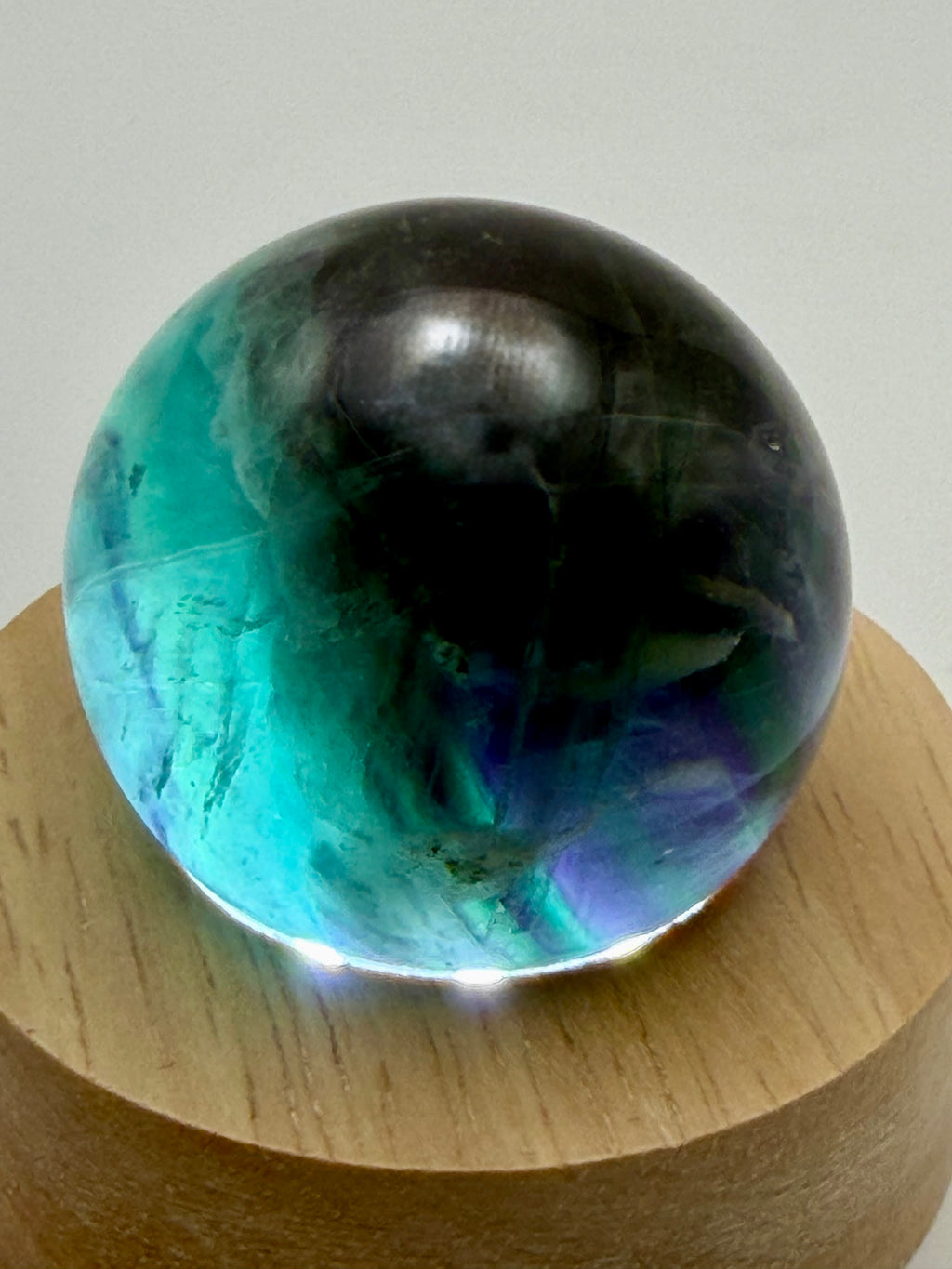 Twilight Veil | All Natural Rainbow Fluorite Sphere
