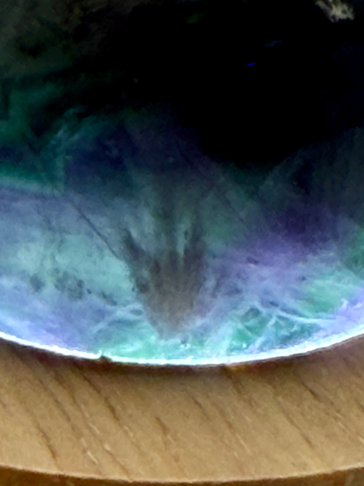 Twilight Veil | All Natural Rainbow Fluorite Sphere