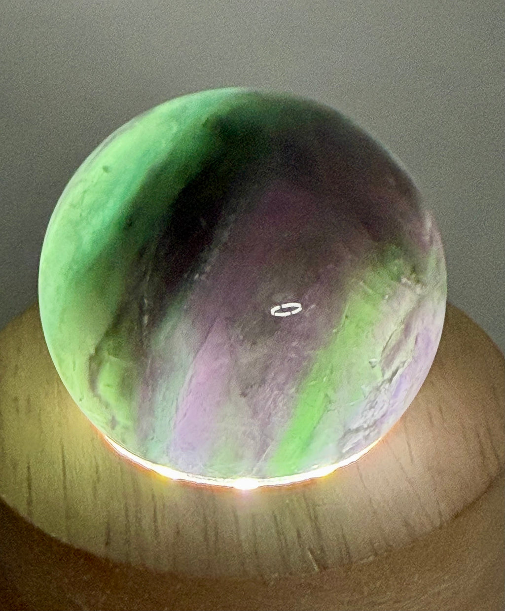 Twilight Veil | All Natural Rainbow Fluorite Sphere