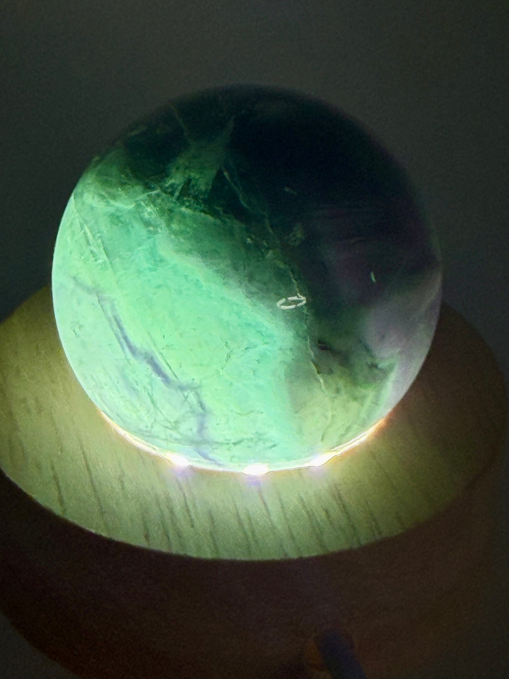 Twilight Veil | All Natural Rainbow Fluorite Sphere