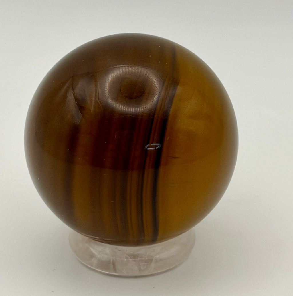 Golden Eclipse | All Natural Yellow Fluorite Sphere