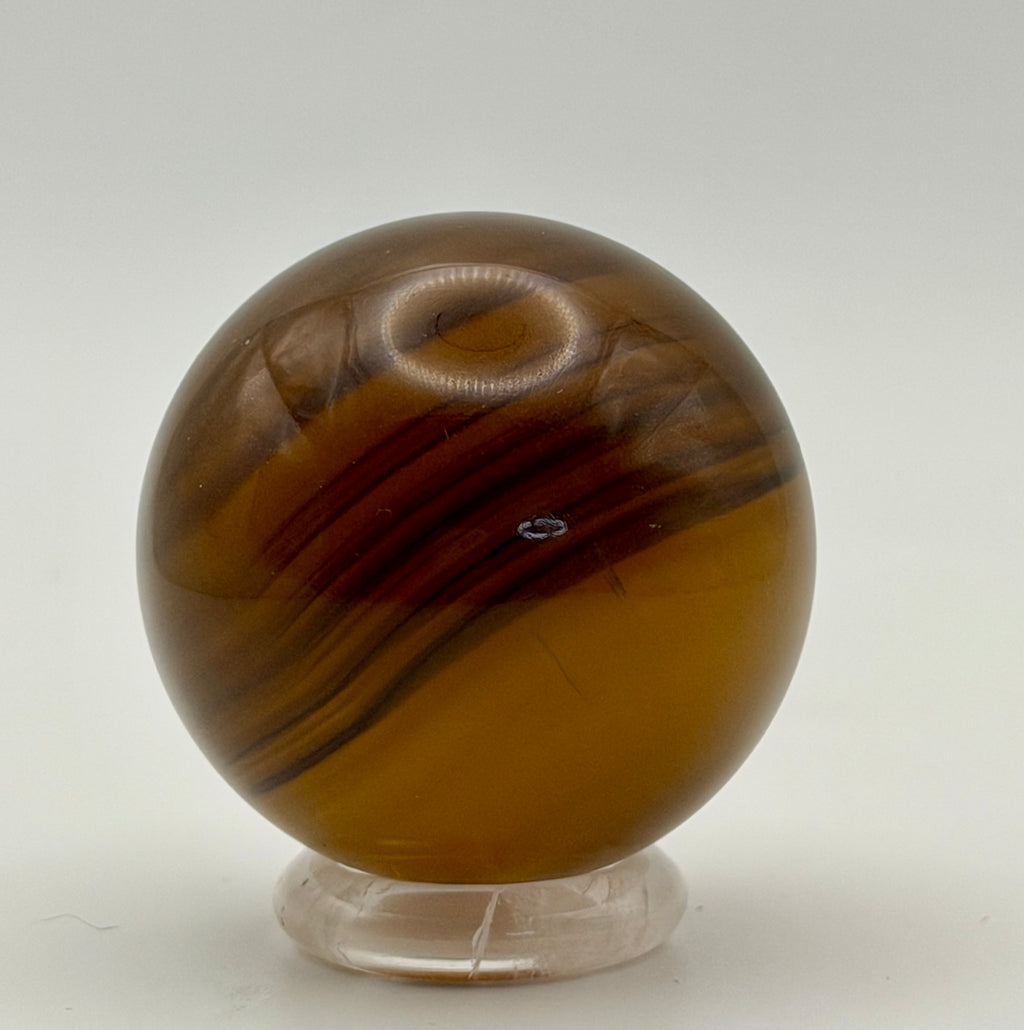 Golden Eclipse | All Natural Yellow Fluorite Sphere