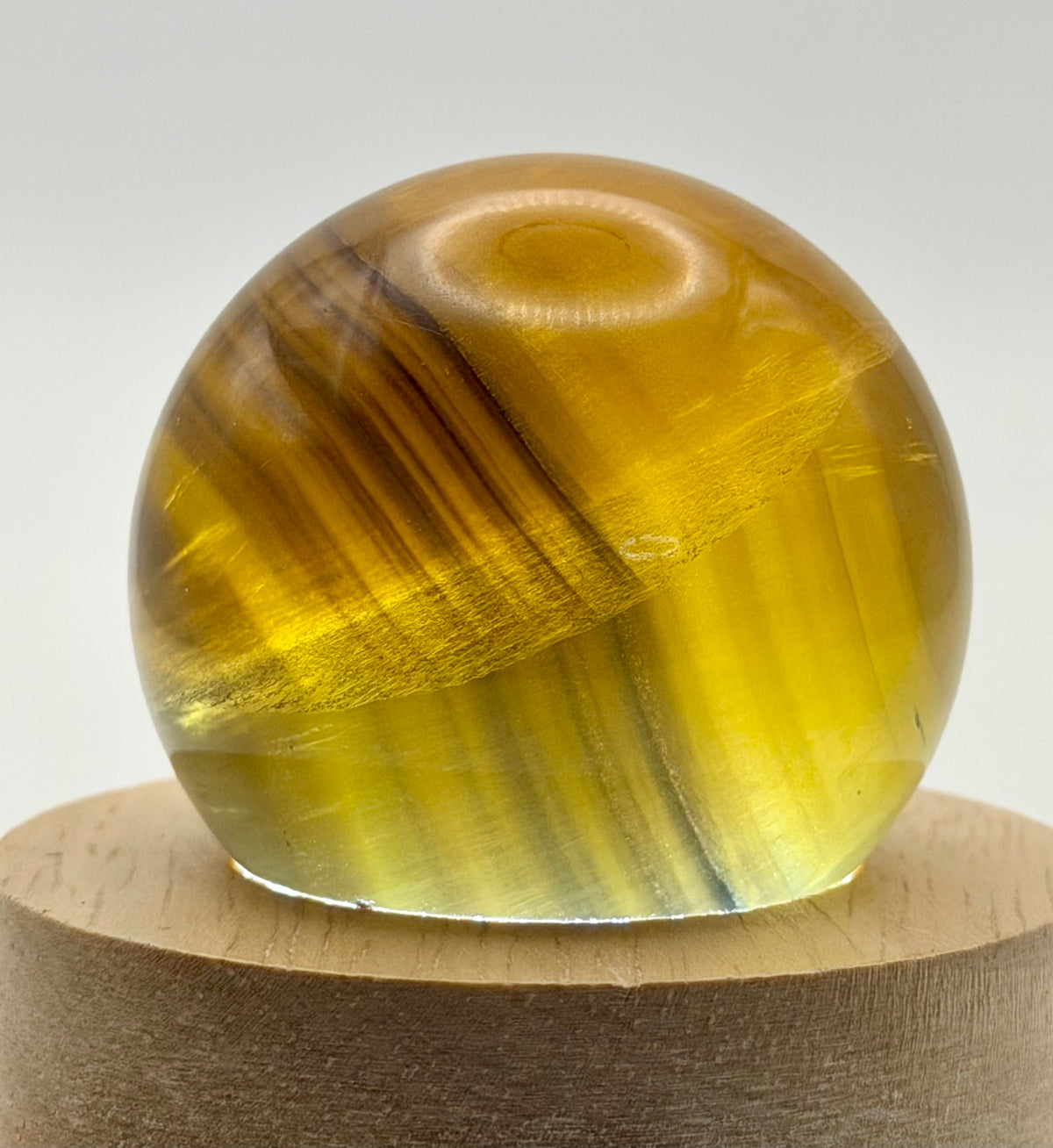 Golden Eclipse | All Natural Yellow Fluorite Sphere