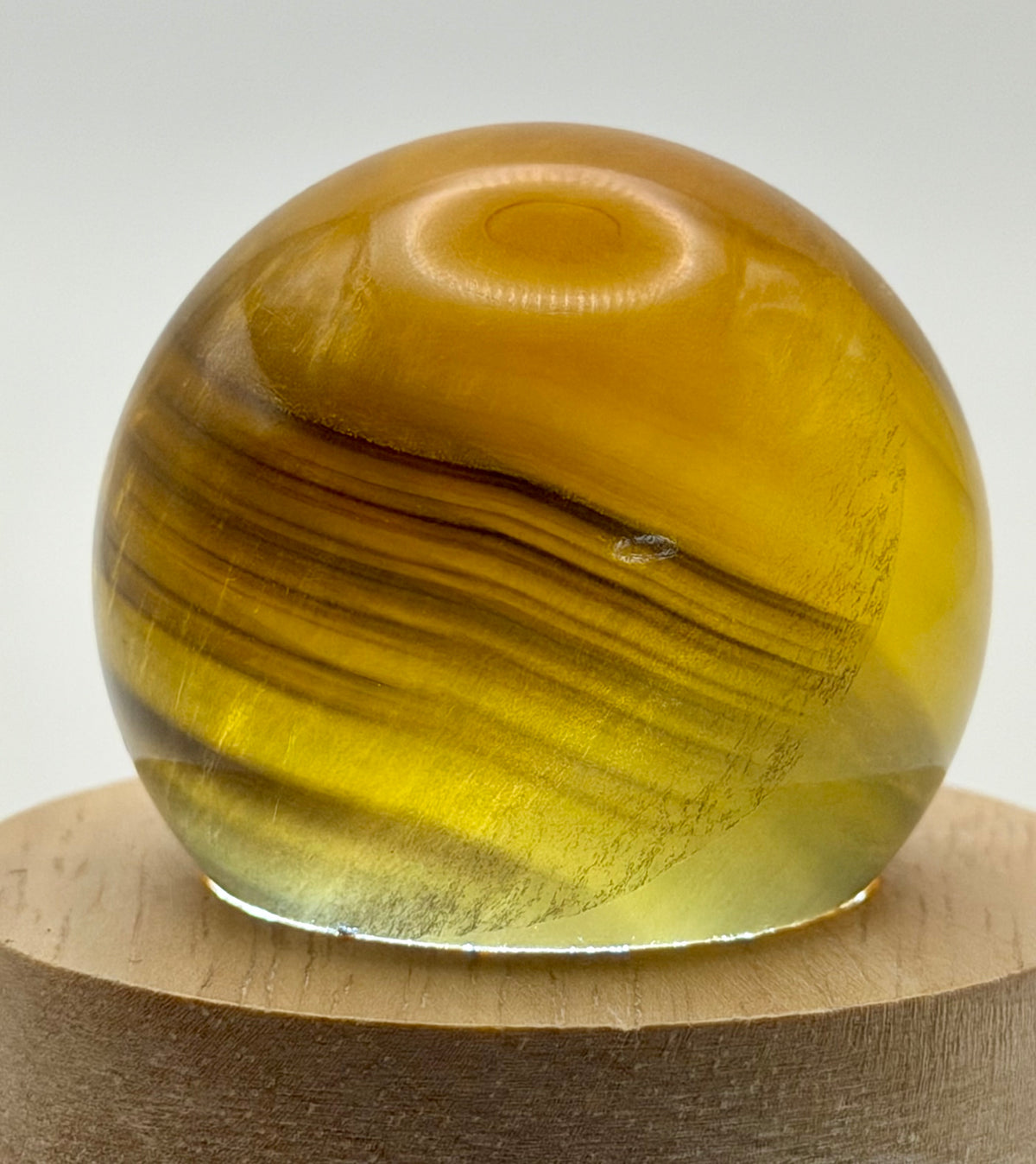 Golden Eclipse | All Natural Yellow Fluorite Sphere