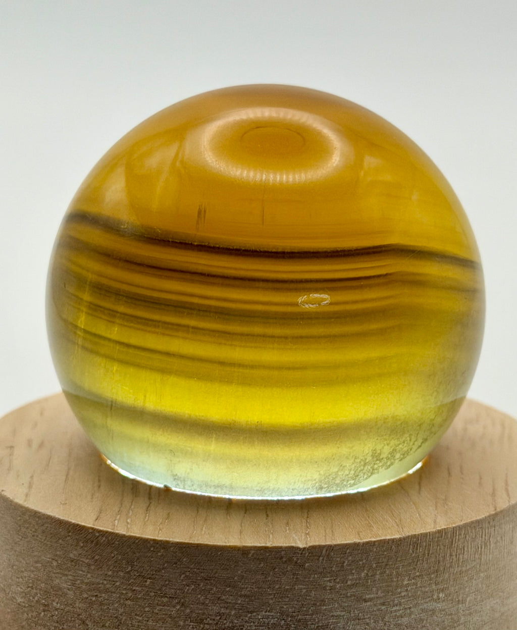 Golden Eclipse | All Natural Yellow Fluorite Sphere
