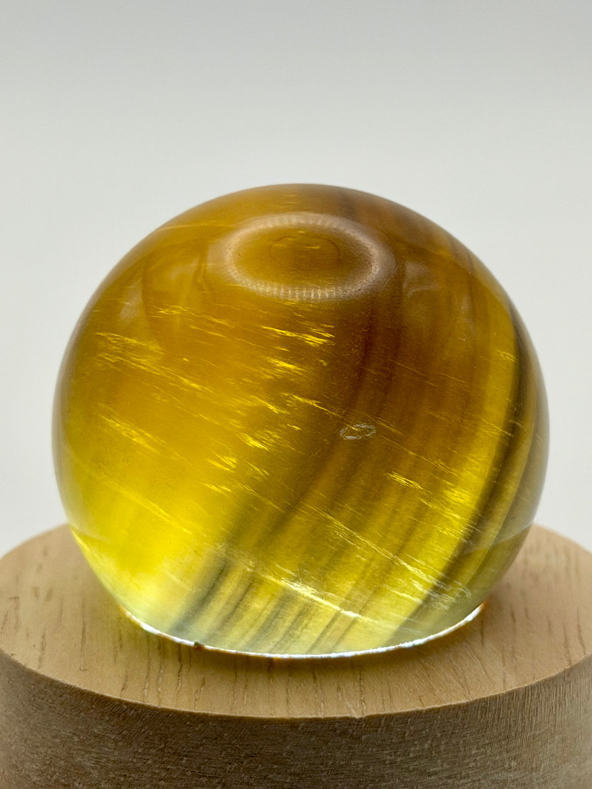 Golden Eclipse | All Natural Yellow Fluorite Sphere