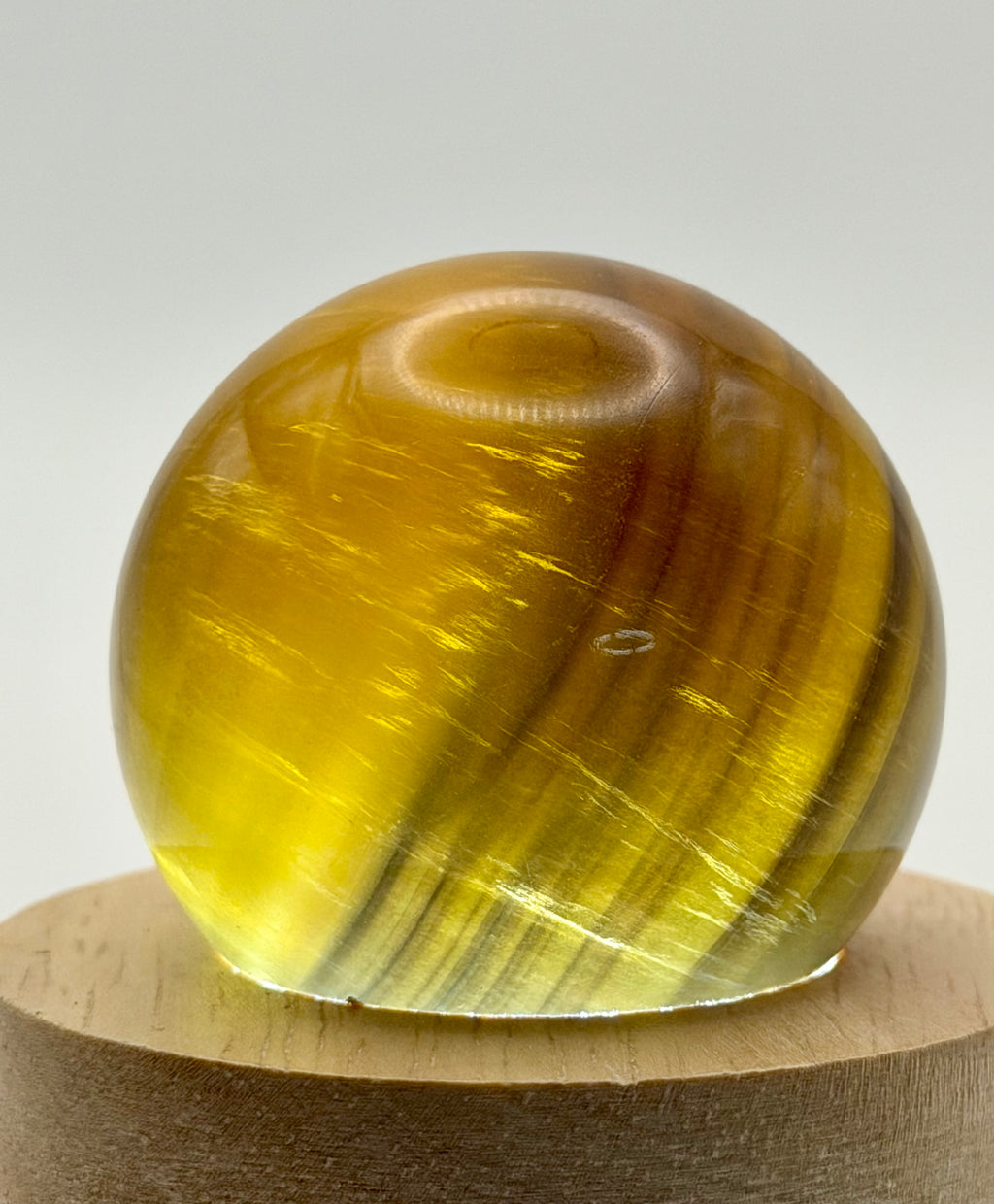 Golden Eclipse | All Natural Yellow Fluorite Sphere