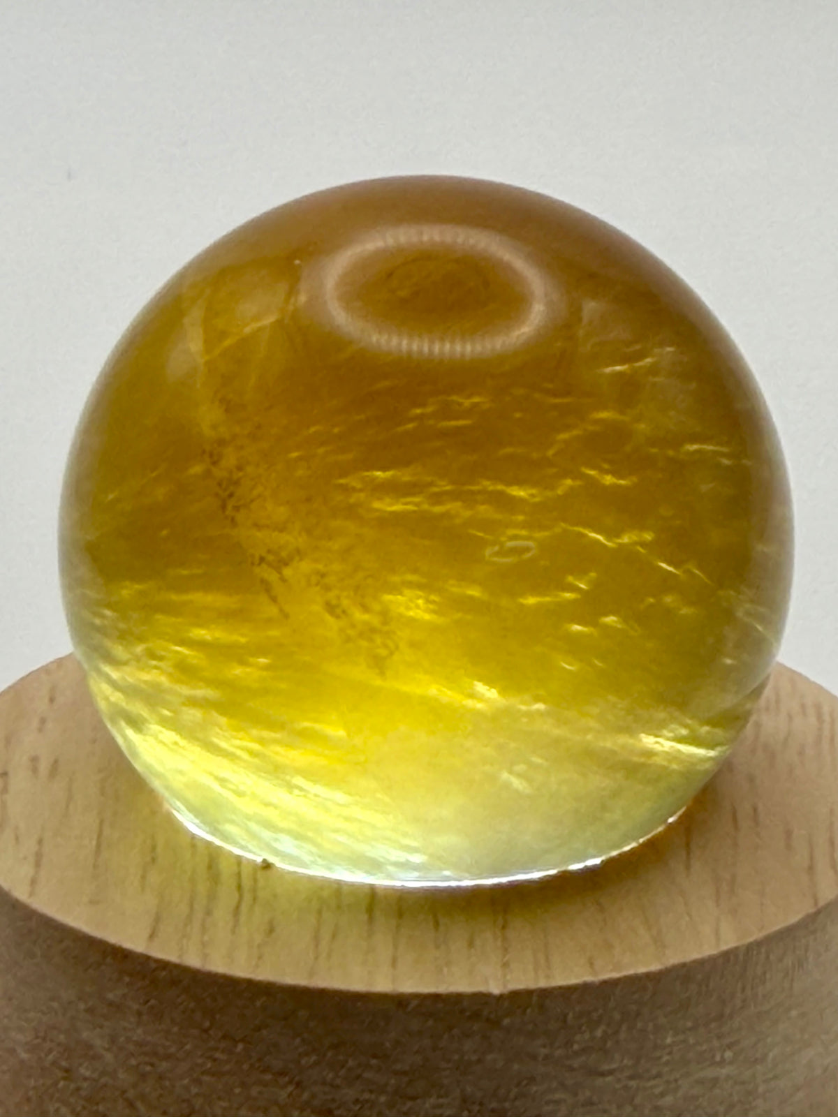 Golden Eclipse | All Natural Yellow Fluorite Sphere