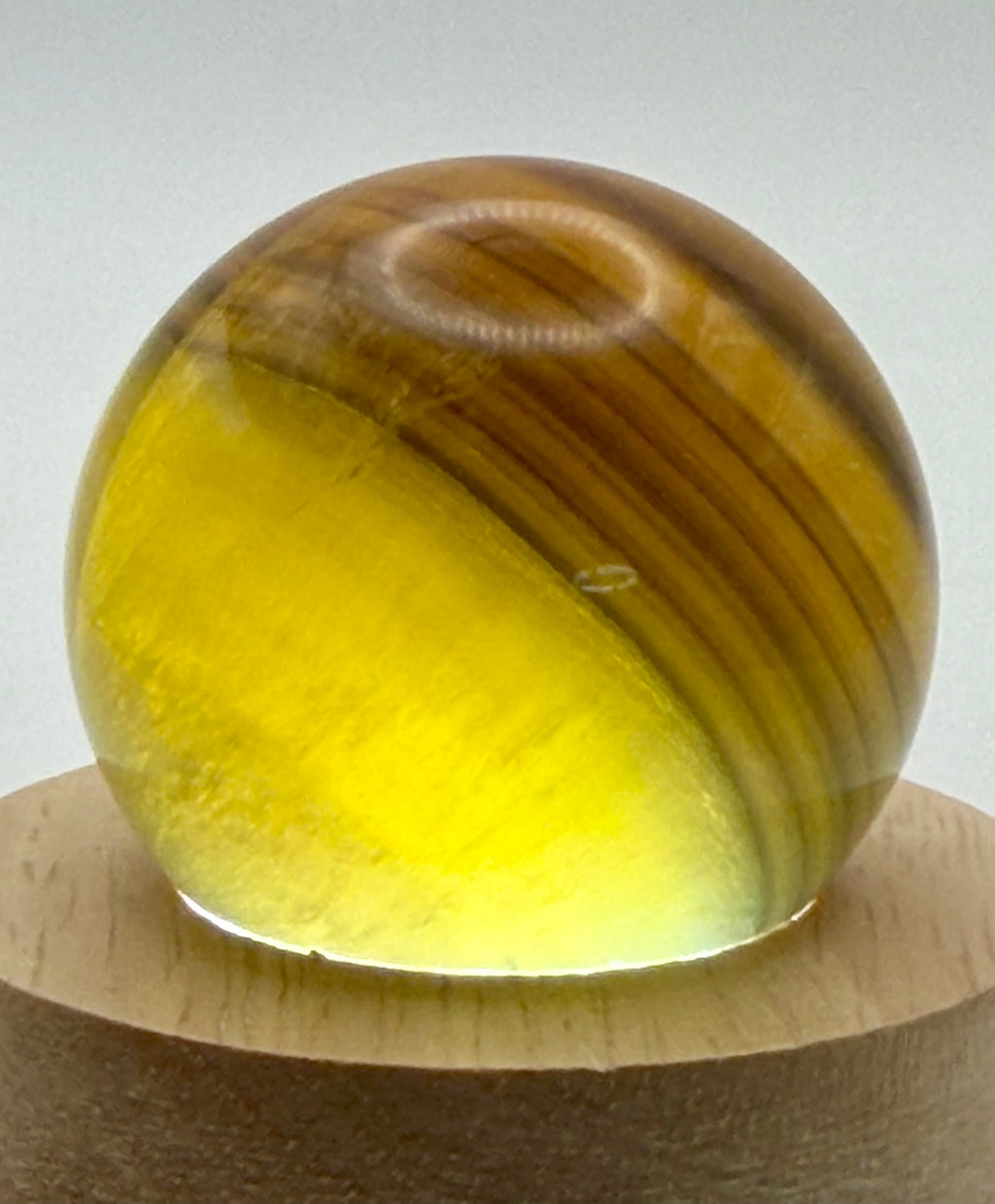 Golden Eclipse | All Natural Yellow Fluorite Sphere