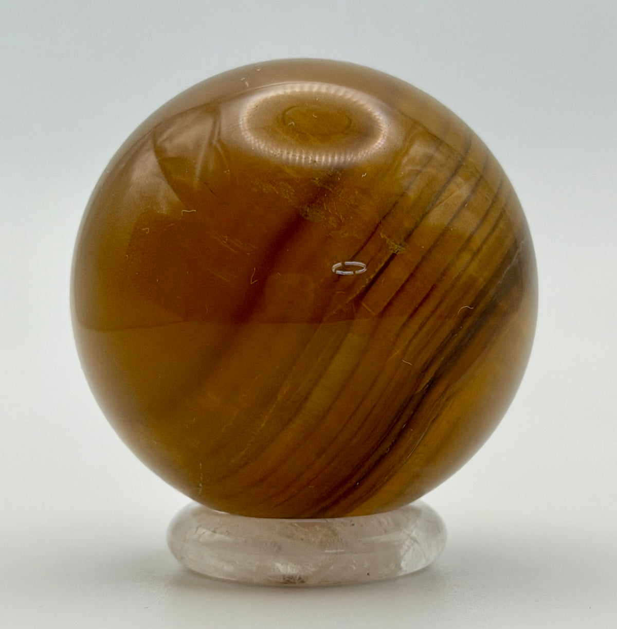 Gilded Spell | All Natural Banded Yellow Fluorite Sphere