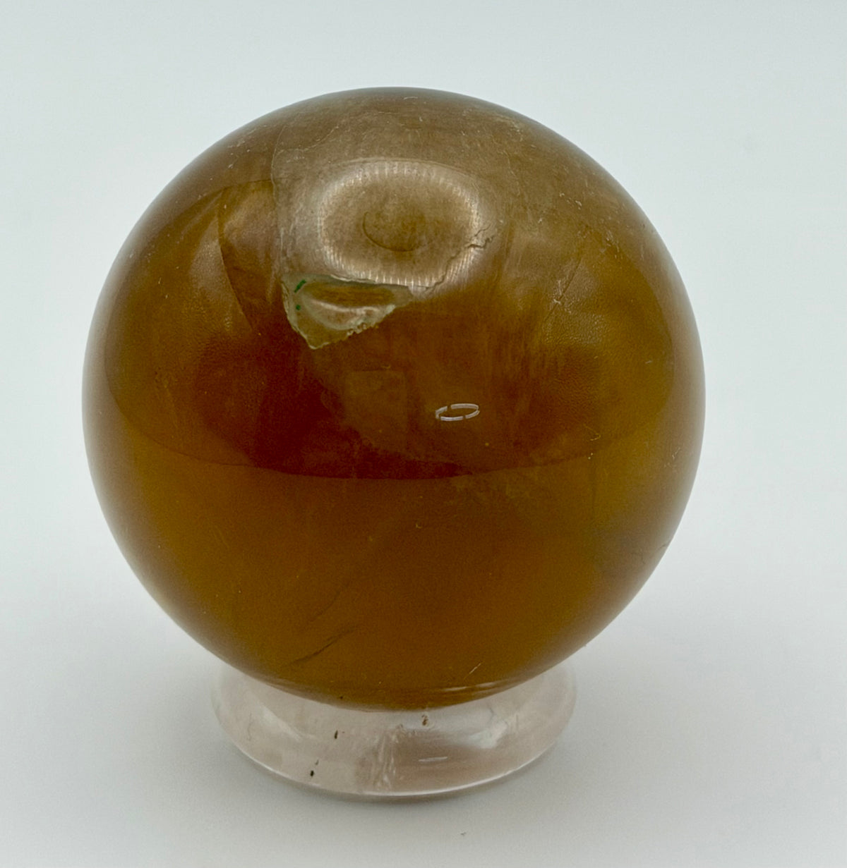 Gilded Spell | All Natural Banded Yellow Fluorite Sphere