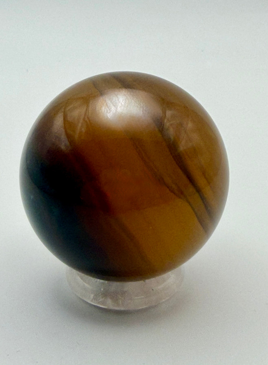 Honey & Midnight | All Natural Banded Fluorite Sphere