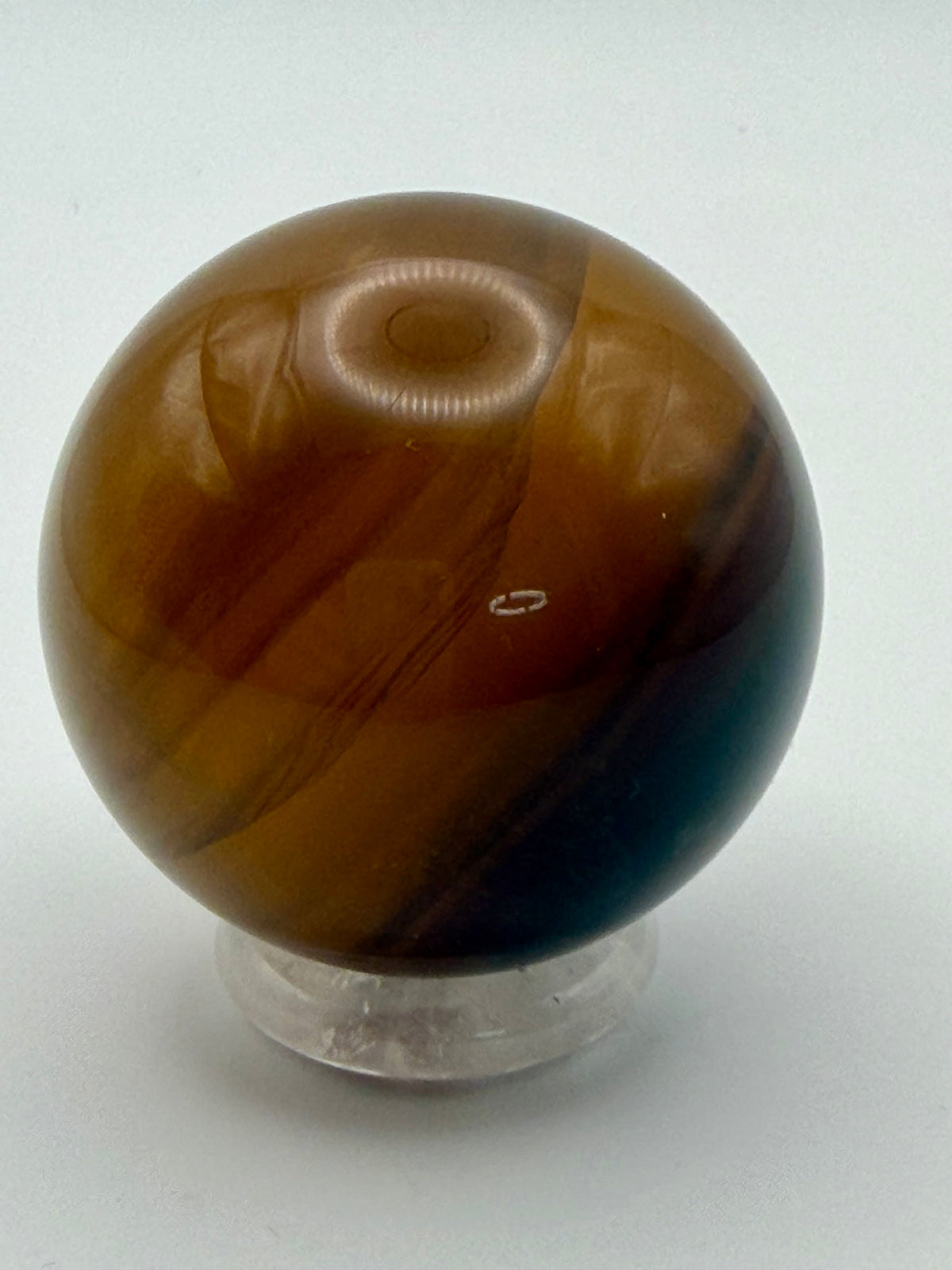 Honey & Midnight | All Natural Banded Fluorite Sphere