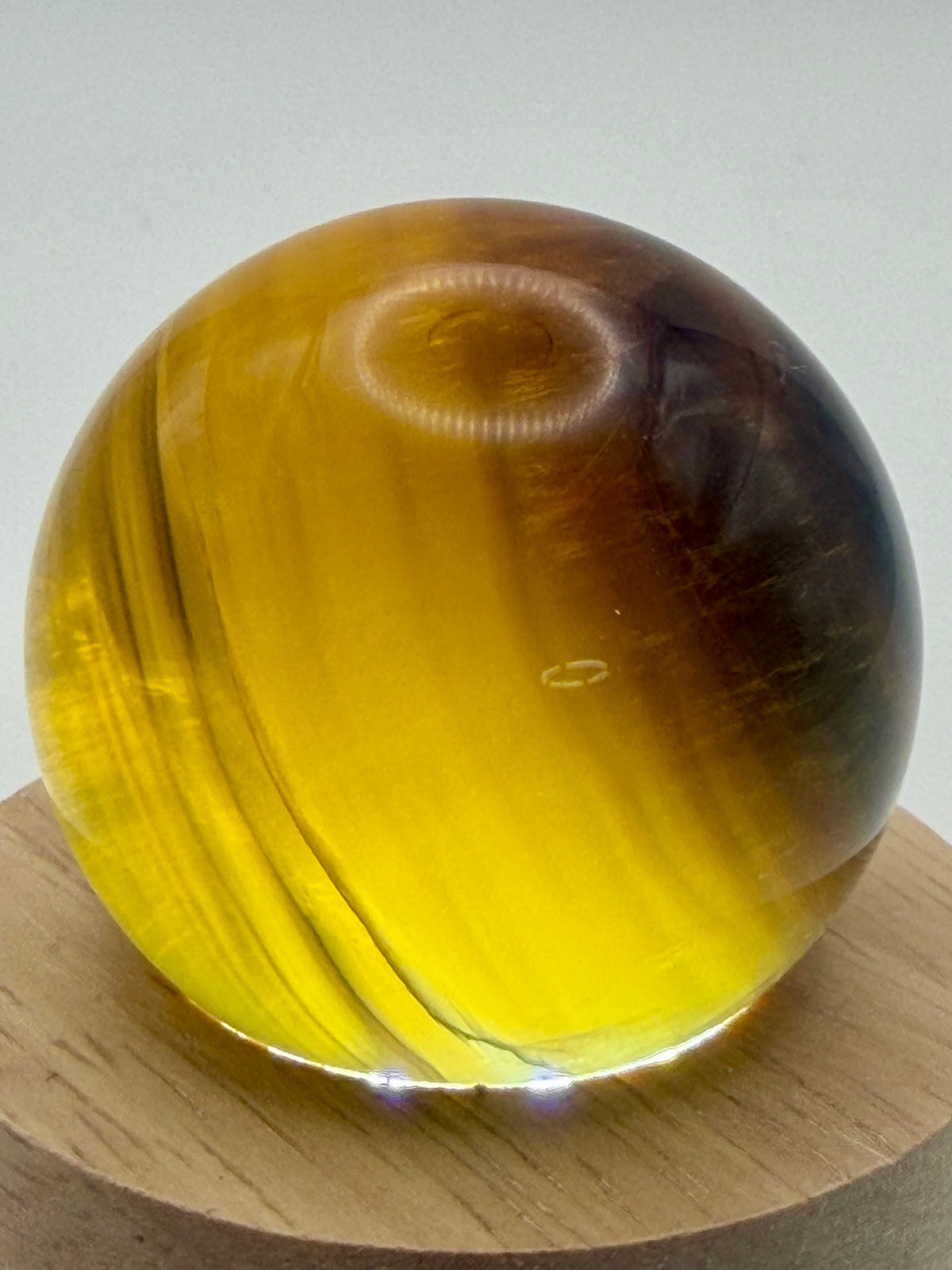 Honey & Midnight | All Natural Banded Fluorite Sphere