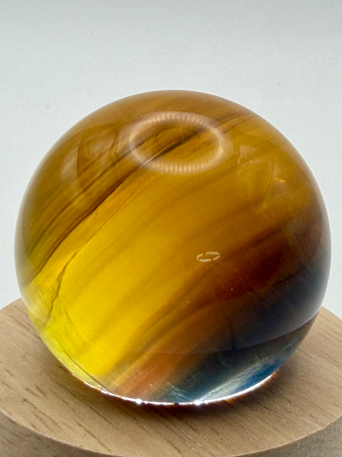 Honey & Midnight | All Natural Banded Fluorite Sphere
