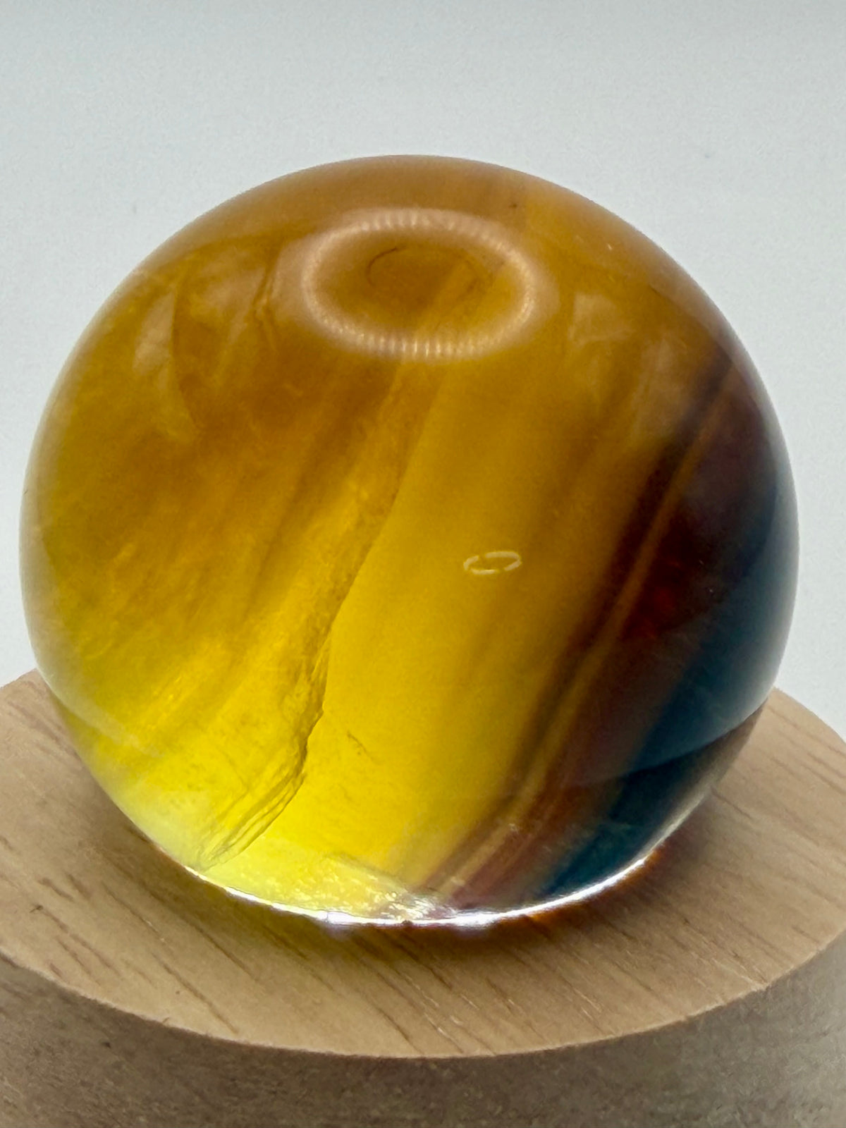 Honey & Midnight | All Natural Banded Fluorite Sphere
