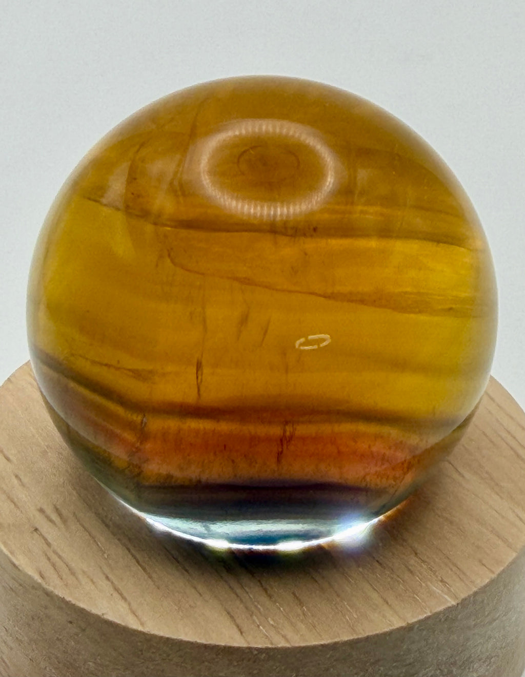 Honey & Midnight | All Natural Banded Fluorite Sphere