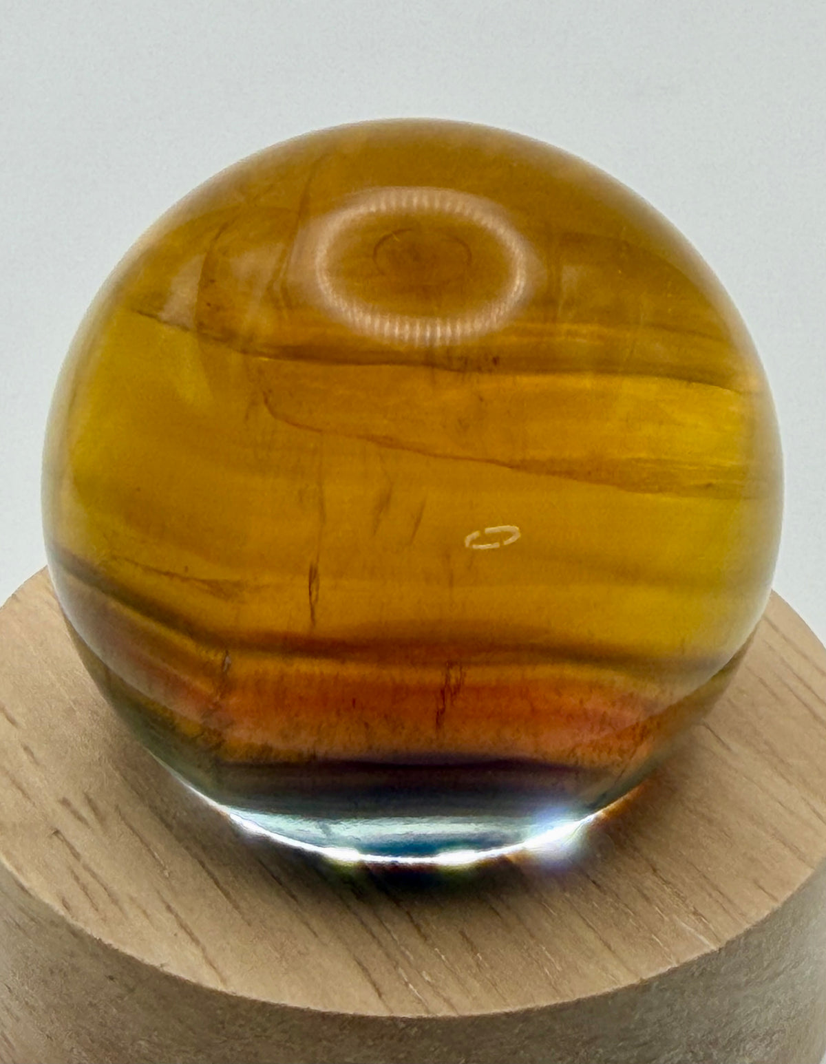 Honey & Midnight | All Natural Banded Fluorite Sphere