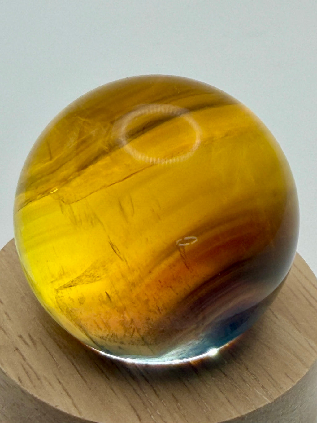 Honey & Midnight | All Natural Banded Fluorite Sphere