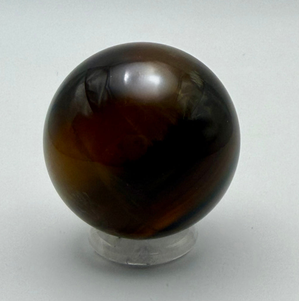 Amber Shadow | All Natural Banded Fluorite Sphere
