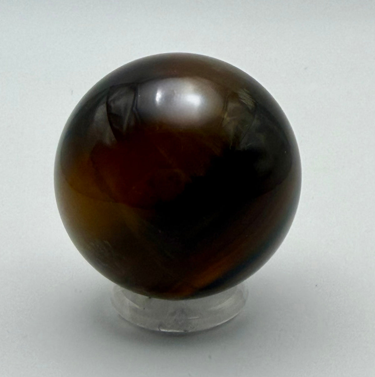 Amber Shadow | All Natural Banded Fluorite Sphere