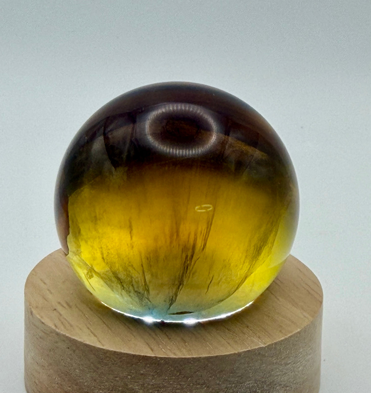 Amber Shadow | All Natural Banded Fluorite Sphere