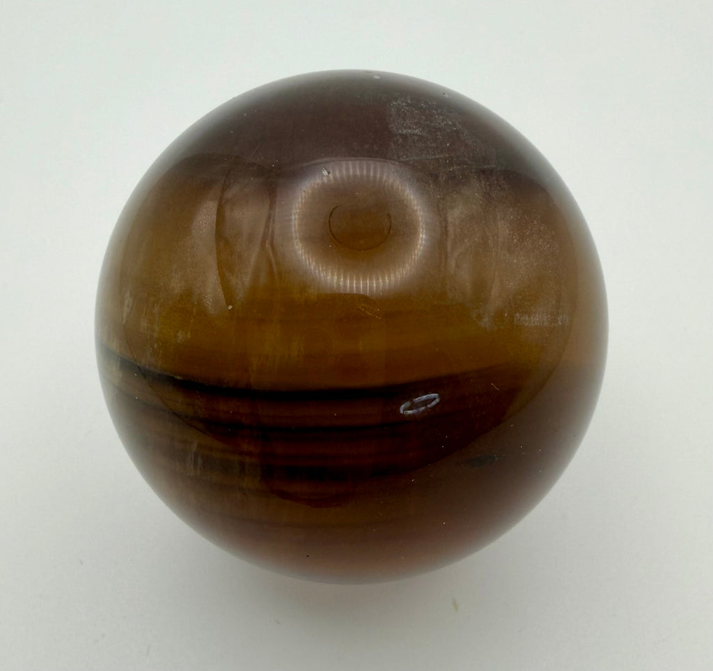 Golden Hour | All Natural Banded Yellow Fluorite Sphere