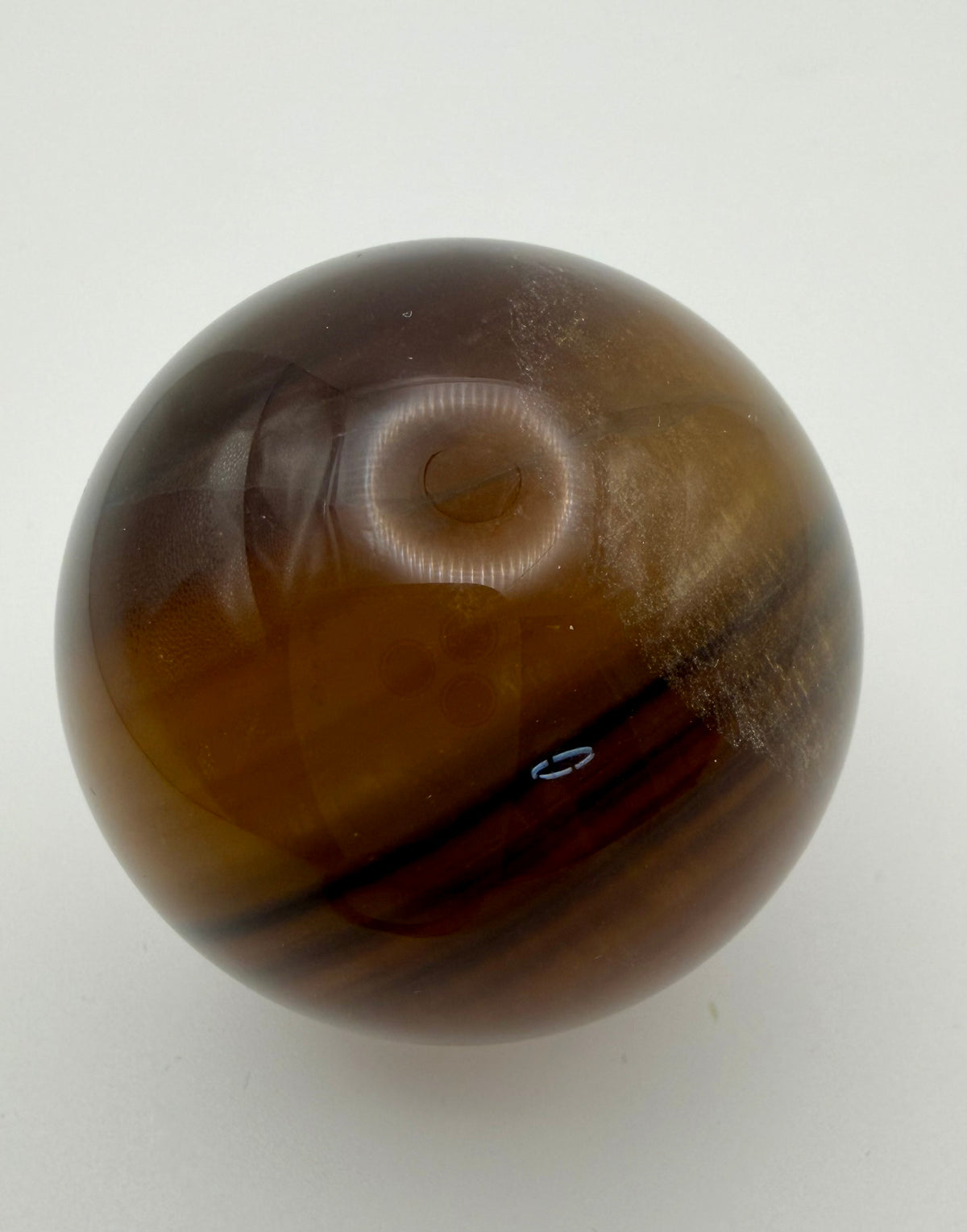 Golden Hour | All Natural Banded Yellow Fluorite Sphere