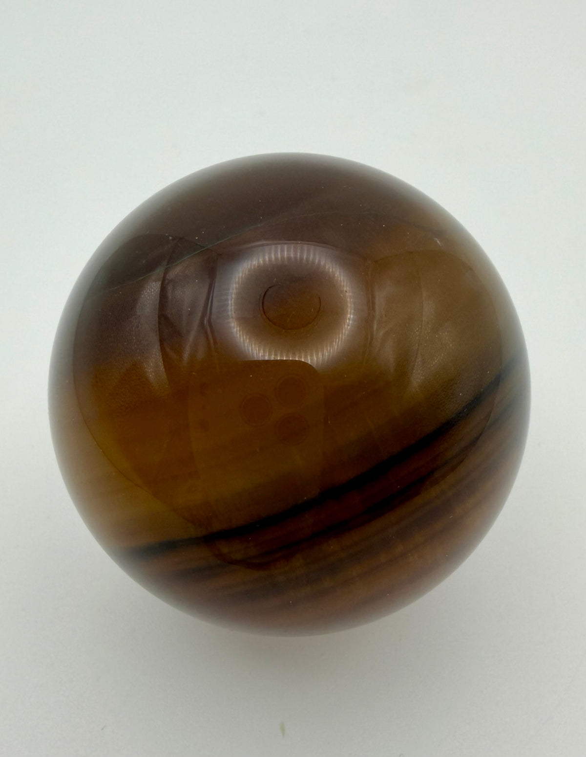 Golden Hour | All Natural Banded Yellow Fluorite Sphere