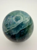 Stormlight | All Natural Blue-Green Fluorite Sphere with Rainbow Flashes