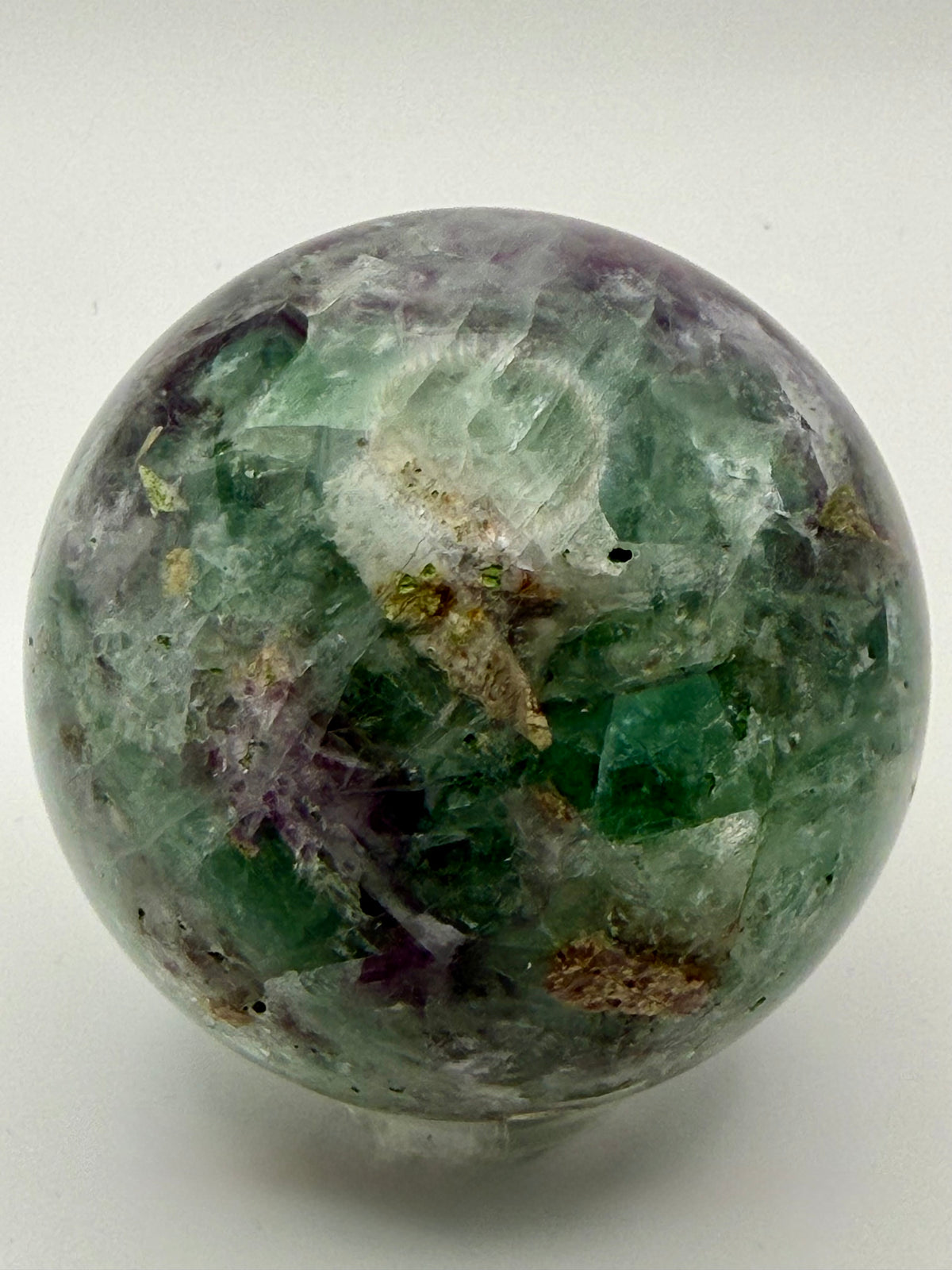Enchanted Grove | All Natural Green &amp; Purple Fluorite Sphere