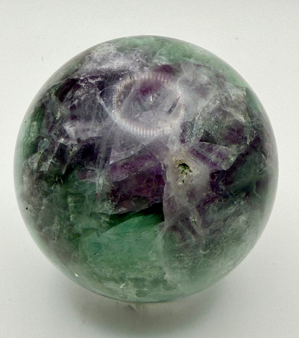 Enchanted Grove | All Natural Green &amp; Purple Fluorite Sphere