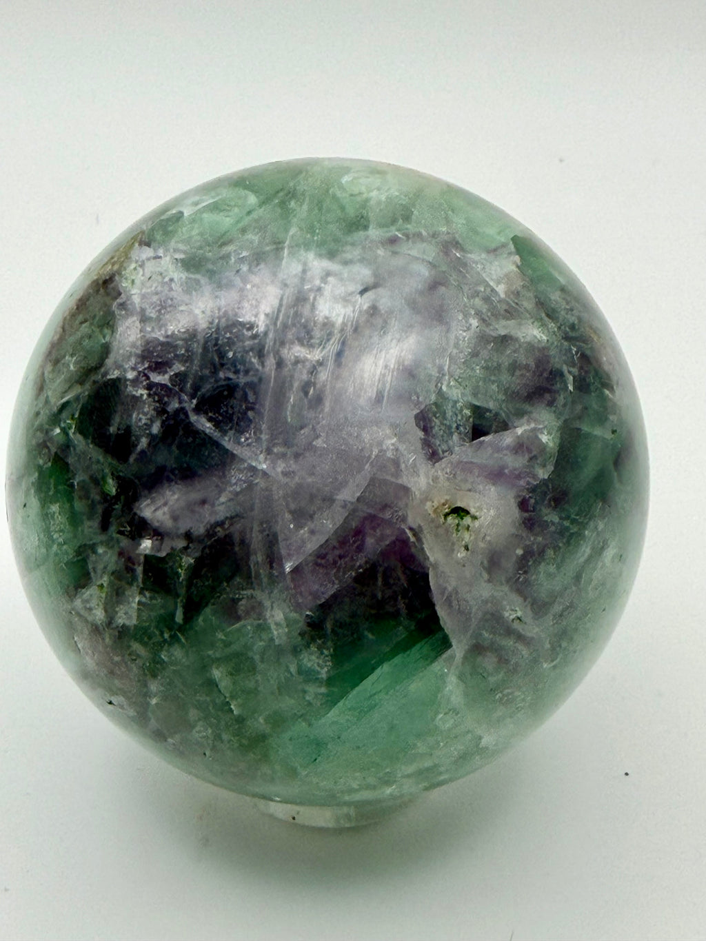 Enchanted Grove | All Natural Green &amp; Purple Fluorite Sphere