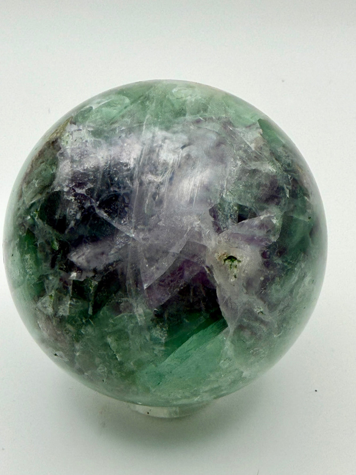 Enchanted Grove | All Natural Green &amp; Purple Fluorite Sphere