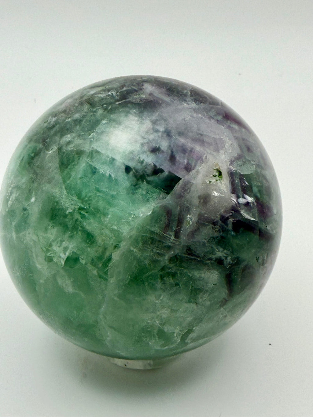 Enchanted Grove | All Natural Green &amp; Purple Fluorite Sphere